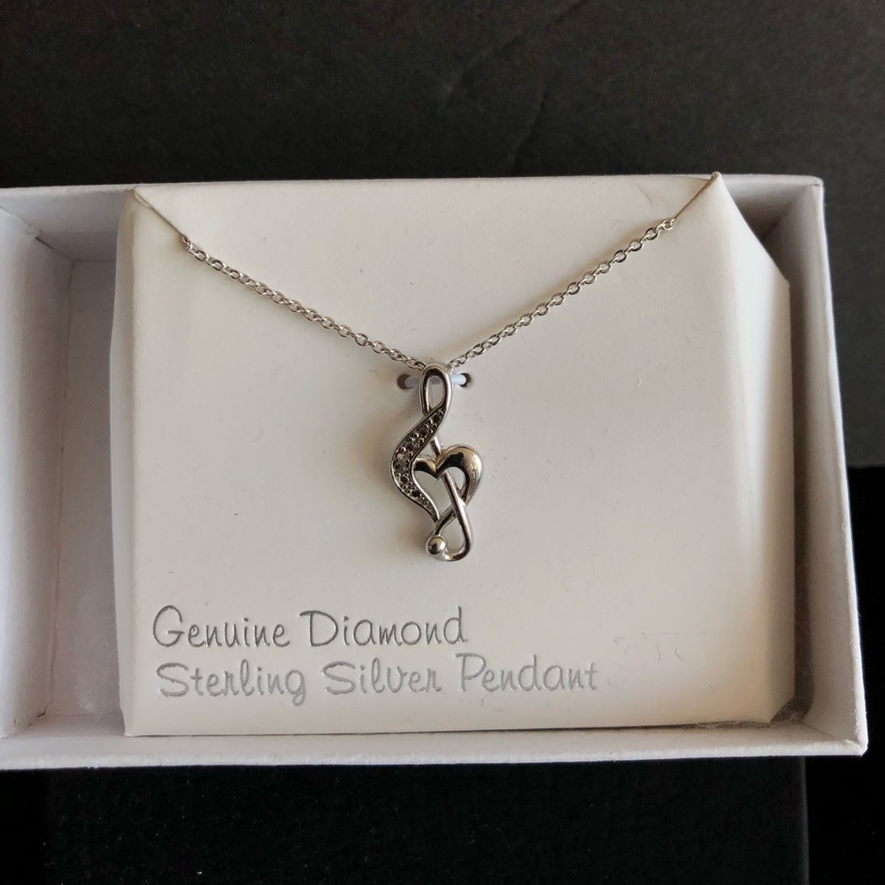 Diamond & sterling chain Necklace